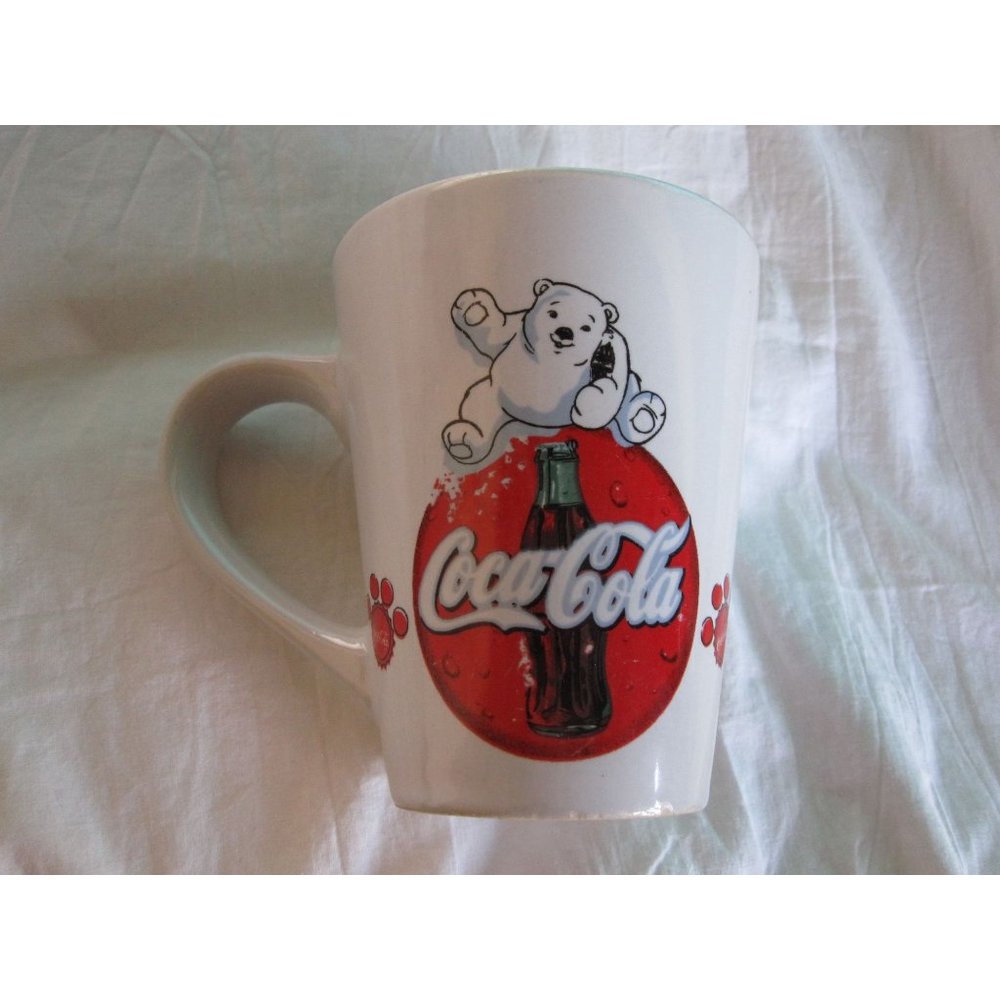 Vintage RARE‎ Coca-Cola Coke Coffee Tea Mug Cup 2001 with Polar Bear by Gibson